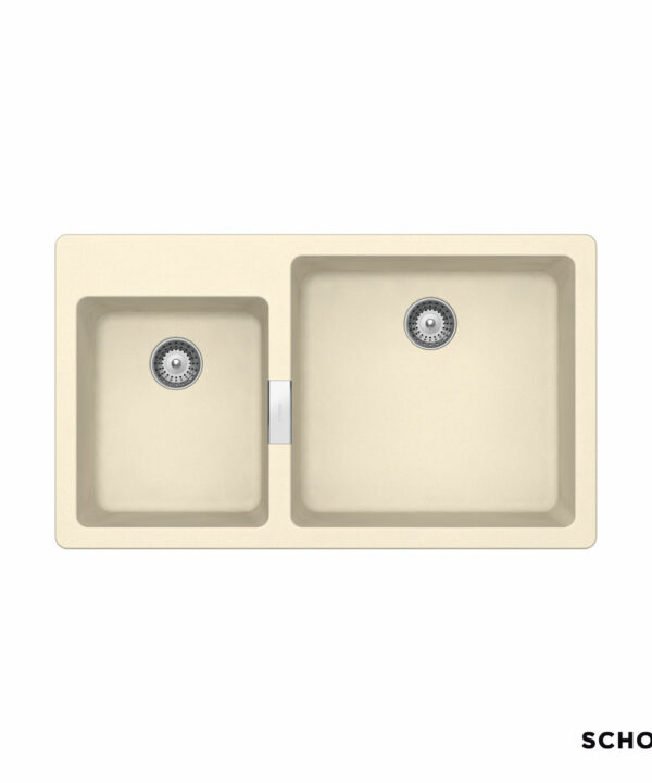 Νεροχύτης Κουζίνας Γρανίτη Manhattan 86x50 Schock Cristalite Vanilla Granite